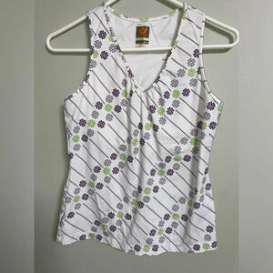 Merrell Green Purple Built In Bra Active Tank Top Medium